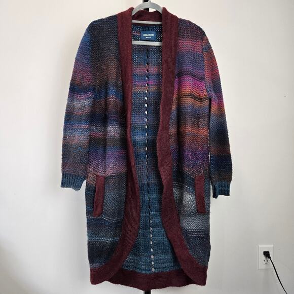 Zadig and Voltaire Wool Mohair Long Duster Sweater Knit Academia Oversize Medium - Picture 1 of 5